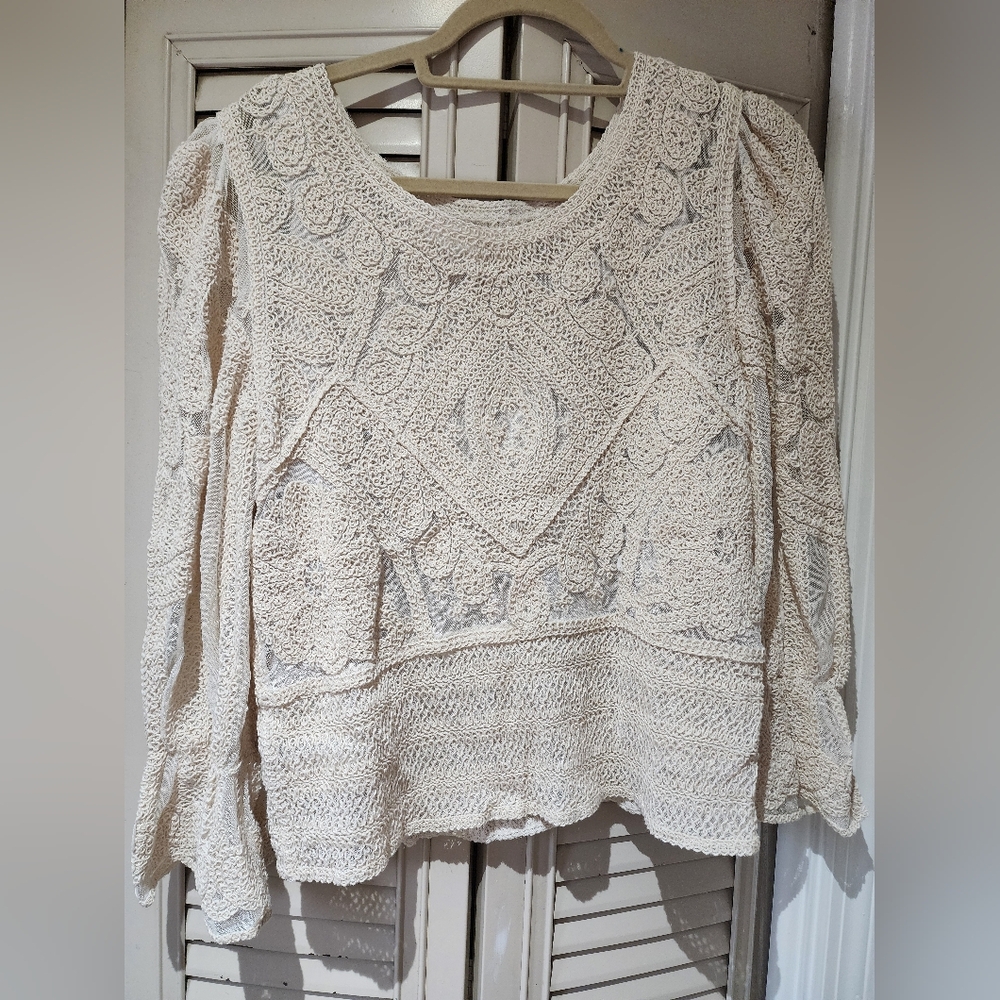 Ultra Pink Cream Textured Top